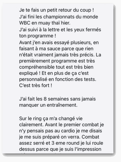 Messages reçus d'athlètes