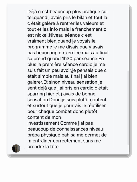 Messages reçus d'athlètes