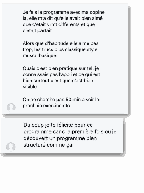 Messages reçus d'athlètes